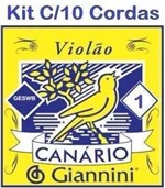 Ficha técnica e caractérísticas do produto Kit com 10 Cordas Avulsas Canário - Giannini