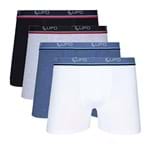Ficha técnica e caractérísticas do produto Kit com 4 Cuecas Boxer Cotton Confort 523-002 - Lupo