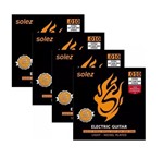 Ficha técnica e caractérísticas do produto Kit com 4 Encordoamentos para Guitarra Solez SLG10 010-046