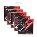 Ficha técnica e caractérísticas do produto Kit com 5 Encordoamento Guitarra Nig Tradicional .009/.042 N63