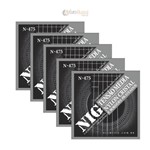 Ficha técnica e caractérísticas do produto Kit com 5 Encordoamentos Violão Nylon Nig Tensão Média N475 com Bolinha N-475