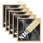 Ficha técnica e caractérísticas do produto Kit com 5 Encordoamentos Violino Nig NVE804