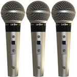 Ficha técnica e caractérísticas do produto Kit com 3 Microfone Leson Sm58 P4 Vocal Profissional - Champ