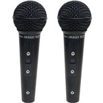 Ficha técnica e caractérísticas do produto Kit com 2 Microfone Leson Sm58 P4 Vocal Profissional- Preto