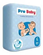Ficha técnica e caractérísticas do produto Kit com 3 Pacotes Fraldas G Pro Baby