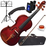 Ficha técnica e caractérísticas do produto Kit Completo Violino Eagle Profissional 4/4 Ve441