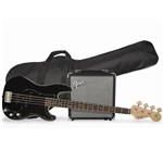 Ficha técnica e caractérísticas do produto Kit Contrabaixo Fender Squier Affinity PJ Bass Rumble 15 Black