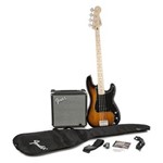 Ficha técnica e caractérísticas do produto Kit Contrabaixo Fender Squier Affinity Precision Bass Rumble 15 Brown Sunburst