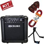 Kit Cubo Amplificador Guitarra 10w Overdrive Mg10 Meteoro + Acessórios