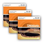 Ficha técnica e caractérísticas do produto Kit D'addario 3 Encordoamentos 010 para Violão EZ900-B