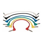 Ficha técnica e caractérísticas do produto Kit de 6 Cabos Pedal Coloridos P10/P10 Rockbag