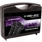 Ficha técnica e caractérísticas do produto Kit de Karaoke 3 Microfones K-580-C Waldman