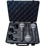 Ficha técnica e caractérísticas do produto Kit de 3 Microfones com Case Lm-1800 Lexsem - Lexsen