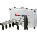 Ficha técnica e caractérísticas do produto Kit de Microfones Karsect K7C com 7 Peças, Case e Clamps para Microfonação e Gravação de Bateria