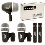 Kit de Microfones Lyco Ldk5pro com 5 Peças, Case, Clamps e Cachimbos