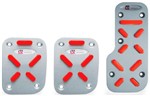 Ficha técnica e caractérísticas do produto Kit de Pedaleira Alumínio Anodizado Modelo 1 Vermelho Shekparts
