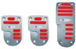 Ficha técnica e caractérísticas do produto Kit de Pedaleira Alumínio Anodizado Modelo 2 Vermelho Shekparts