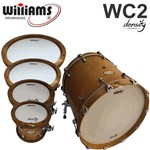Ficha técnica e caractérísticas do produto Kit de Peles Williams Density - WC2 Filme Duplo Coated 10/12/14/16/22 - Williams Drumheads