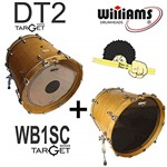 Ficha técnica e caractérísticas do produto Kit de Peles Williams - DT2(Batedeira) Duplo Filme Clear C/dot Central 20″ + Pele(Resposta) WB1SC 20"