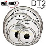 Ficha técnica e caractérísticas do produto Kit de Peles Williams - DT2 Duplo Filme Clear C/dot Central (10"/12"/14"/16"/20")