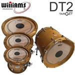 Ficha técnica e caractérísticas do produto Kit de Peles Williams Target - DT2 Duplo Filme Clear 12/13/16/22 - Williams Drumheads