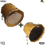 Ficha técnica e caractérísticas do produto Kit de Peles Williams Target - W2 Duplo Filme Clear 22 e Resposta 22 - Williams Drumheads