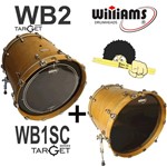 Ficha técnica e caractérísticas do produto Kit de Peles Williams - Target WB2(Batedeira) Black 22 e Resposta WS1SC 22