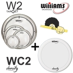 Ficha técnica e caractérísticas do produto Kit de Peles Williams – W2 Duplo filme clear (10/12/14/22) + Pele(caixa) WC2 14