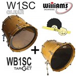 Ficha técnica e caractérísticas do produto Kit de Peles Williams - W1SC Filme Simples Clear C/anel Abafador 20″ + Pele(Resposta) WB1SC 20"