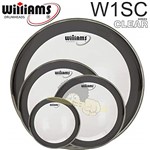 Ficha técnica e caractérísticas do produto Kit de Peles Williams - W1SC Filme Simples Clear C/anel Abafador (10″/12″/14″/22″)