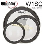 Ficha técnica e caractérísticas do produto Kit de Peles Williams - W1SC Filme Simples Clear C/anel Abafador (10″/12″/16″)