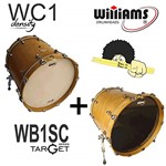 Ficha técnica e caractérísticas do produto Kit de Peles Williams - WC1(Batedeira) Monofilme Coated 20″ + Pele(Resposta) WB1SC 20"