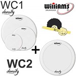 Ficha técnica e caractérísticas do produto Kit de Peles Williams - WC1 Monofilme Coated (10″/12″/14″)+ Pele(caixa) WC2 14″