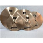 Kit de Pratos Krest Modelo Tz 14/16/18/20 Liga B8 de Bronze