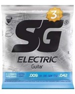 Pack com 6 jogos de cordas SG para Guitarra .09