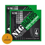 Kit 2 Encordoamento para Contra Baixo 4 Cordas 040 Nig N700 - Nig Strings