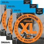 Ficha técnica e caractérísticas do produto Kit 3 Encordoamentos Guitarra Daddario Xl Exl110 010