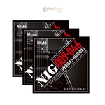 Ficha técnica e caractérísticas do produto Kit 3 Encordoamentos Guitarra Nig NH66 Hibrida .009 .046