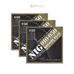 Ficha técnica e caractérísticas do produto Kit 3 Encordoamentos Violão Aço Nig Bronze 010/.050 N500