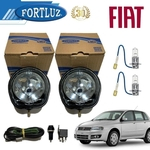 Ficha técnica e caractérísticas do produto Farol Neblina Fiat Stilo Sporting 2003 Original Fortluz Kit