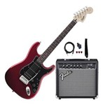 Ficha técnica e caractérísticas do produto Kit Fender Strat Pack - Guitarra Squier Affinity Strat Hss Candy Apple Red - Acompanha Amplificador Gig Bag e Acessórios