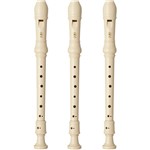 Ficha técnica e caractérísticas do produto Kit 3 Flautas Soprano Barroca Yamaha YRS24B