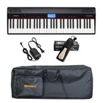 Ficha técnica e caractérísticas do produto Kit Go Piano Digital GO-61P Roland com Fonte Original Capa Luxo e Pedal Sustain