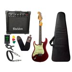 Ficha técnica e caractérísticas do produto Kit Guitarra Canhoto Tagima Memphis Mg32 Vermelho Sheldon