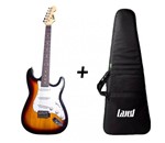 Ficha técnica e caractérísticas do produto Kit Guitarra Eletrica Land Sunburst L-g1 Sb/c Capa