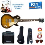 Ficha técnica e caractérísticas do produto Kit Guitarra Elétrica Les Paul Shelter Nashville 2TS Mais que Música Heitor Castro