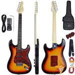 Ficha técnica e caractérísticas do produto Kit Guitarra Elétrica Strato G100 3ts/tt Sunburst Giannini