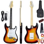 Ficha técnica e caractérísticas do produto Kit Guitarra Elétrica Strato G100 3ts/wh Sunburst Giannini