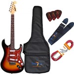 Ficha técnica e caractérísticas do produto Kit Guitarra Elétrica Strato MG32 SB Sunburst Memphis Completo - Memphis By Tagima