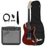 Ficha técnica e caractérísticas do produto Kit Guitarra Fender Squier Affinity Stratocaster Hss Frontman 15 Candy Apple Red